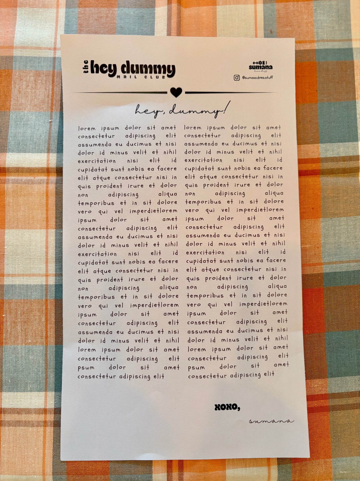 Hey Dummy Mail Club
